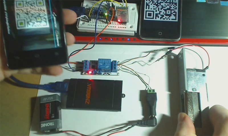 Android Automatic Open Electric Door With QR Code Scan