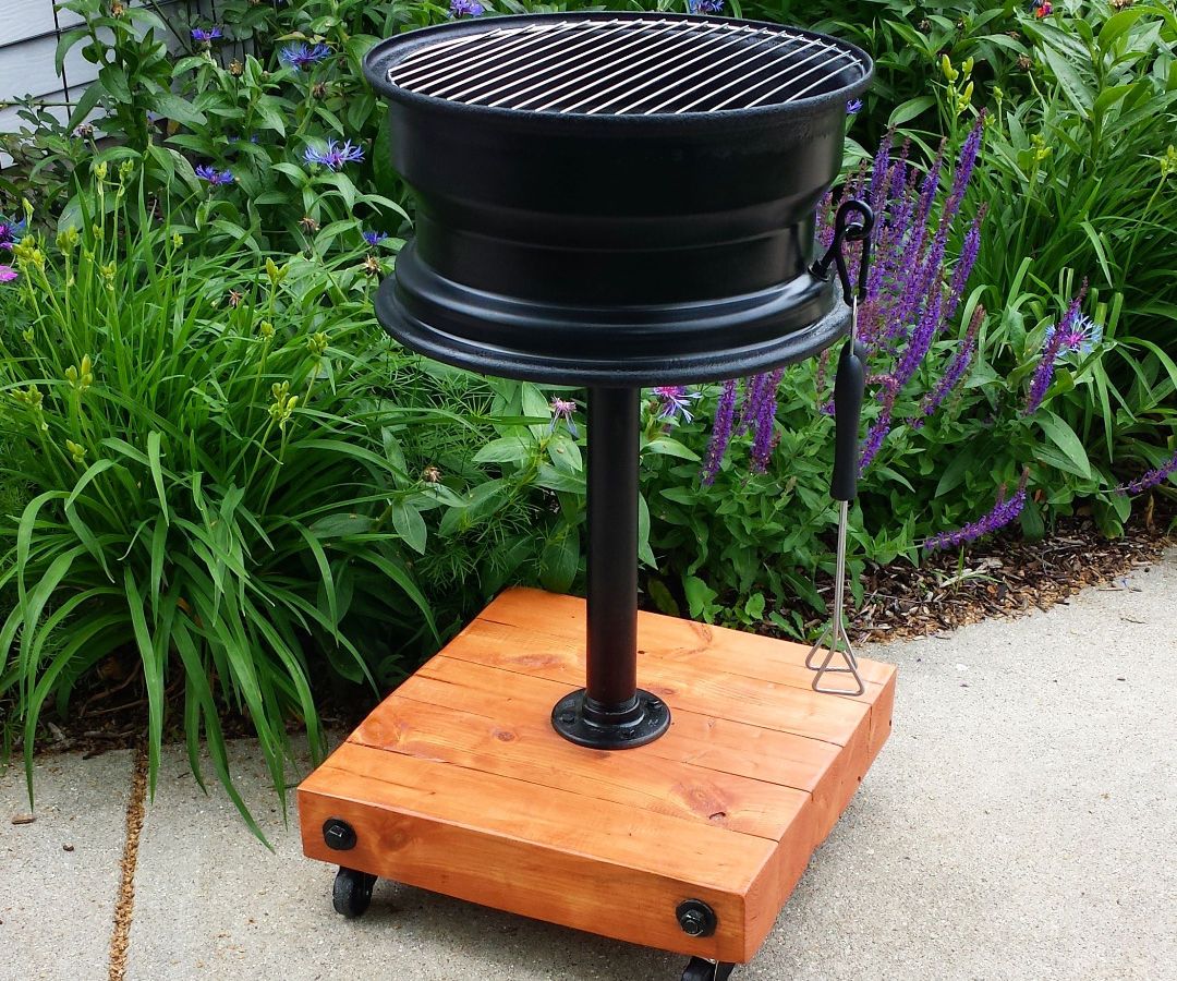 Tire Rim Grill (No Welding)