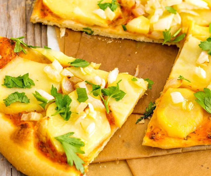 Homemade Vegan Potato Pizza