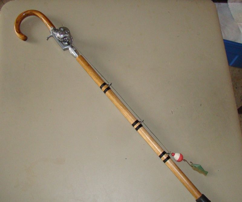 Fisherman’s walking cane (Or, retirement gift)