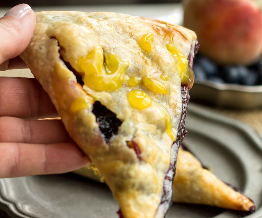 Easy Peach and Blueberry Hand Pies