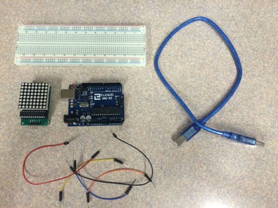 Scrolling Text on a 8x8 LED Matrix Using an Arduino UNO : 5 Steps (with ...
