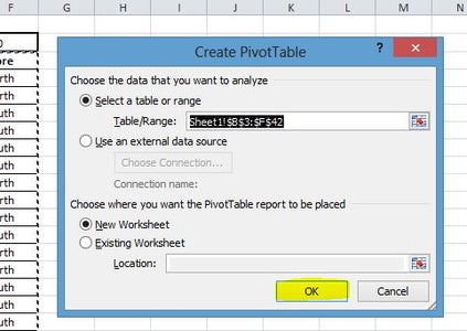 Create PivotTable
