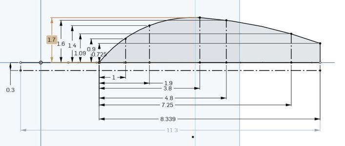 CAD Top Shell Structure- Side View