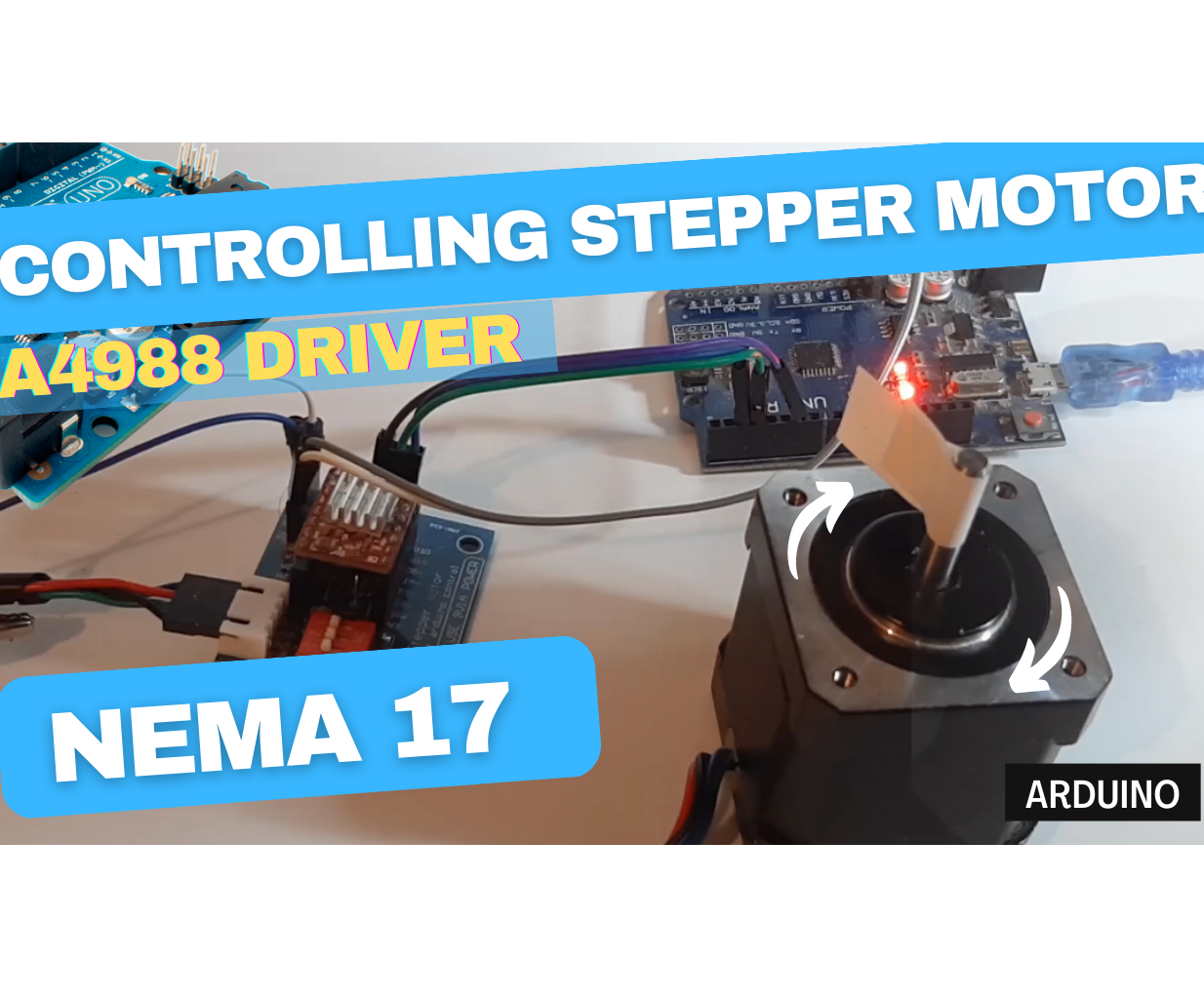 Control NEMA 17 Stepper Motor With A4988 Driver and Arduino