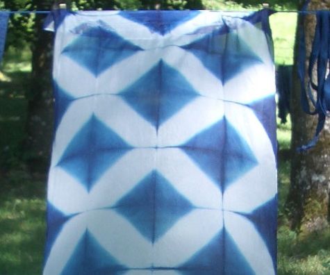 Pressure Resist Dyeing (itajime)
