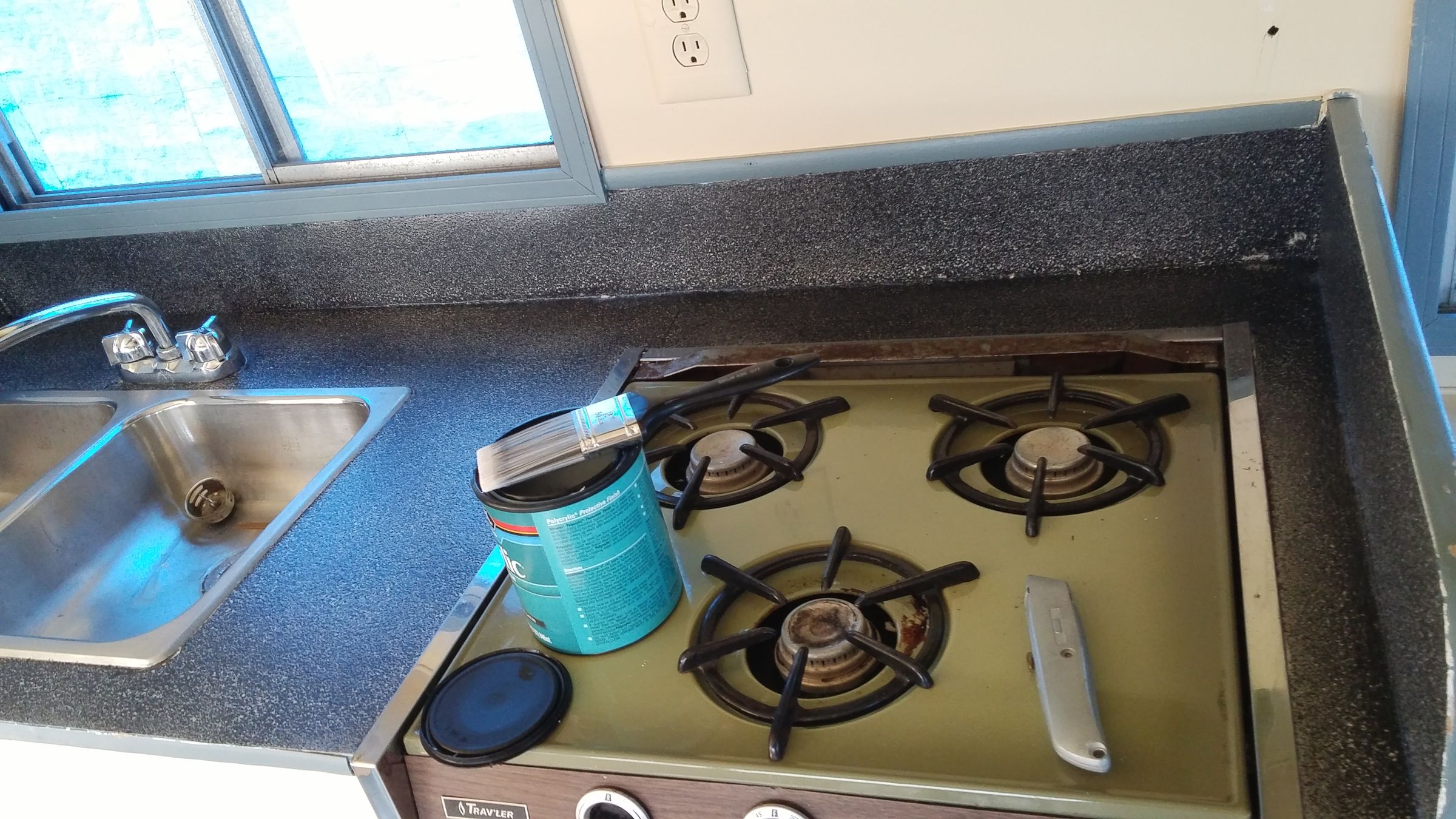 Spray Painted Counter Top