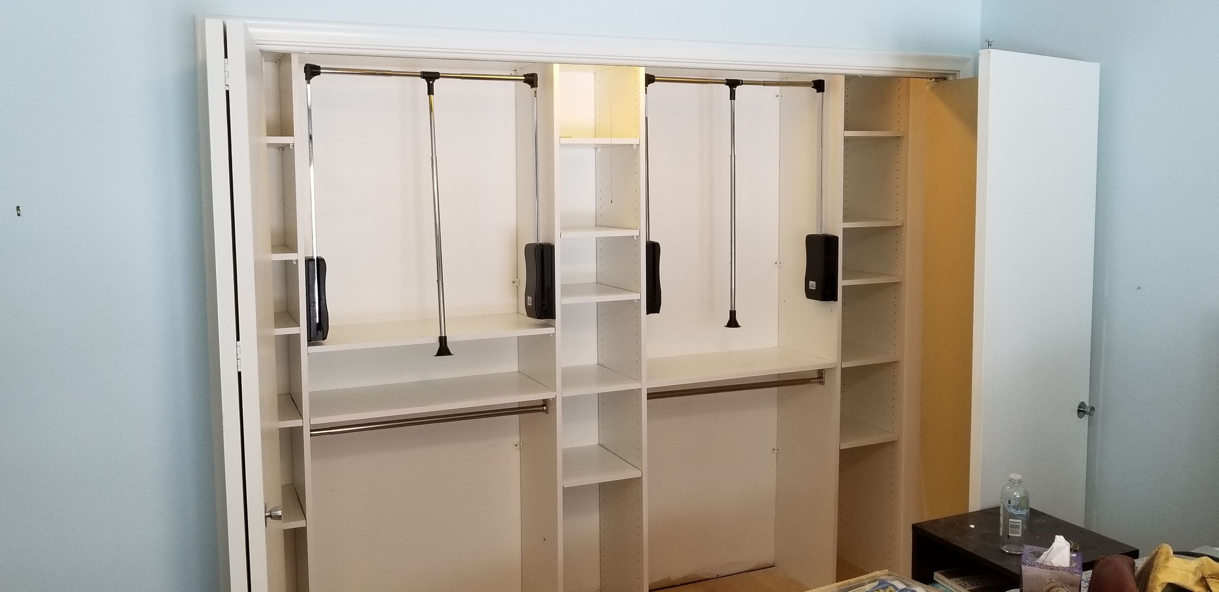 Closet System With Dual Pull Down Rods for 400 6 Steps (with