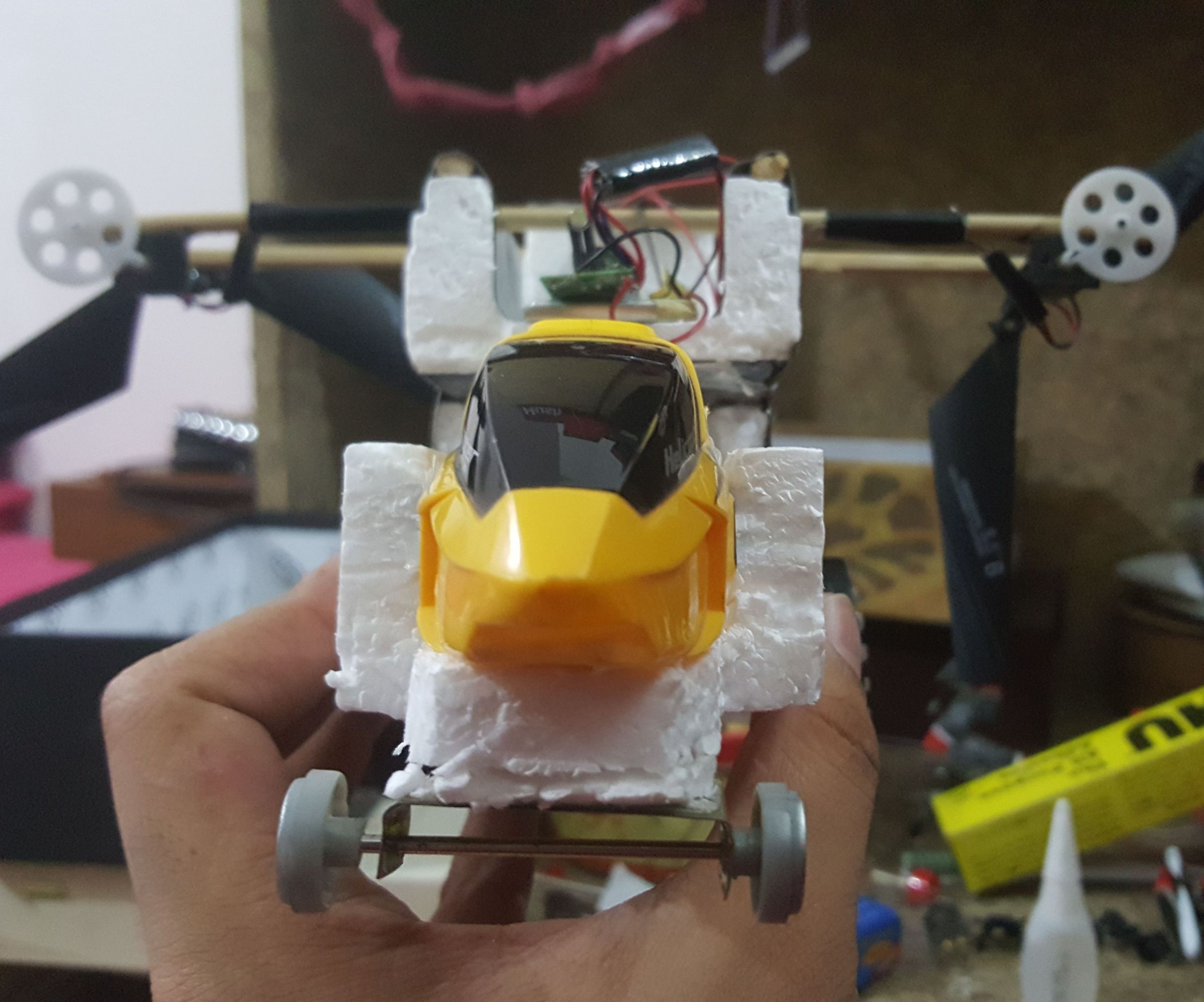 HeliCar - Making a Car From an Old Toy Helicopter