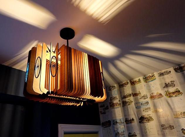 Mid-Century Modern Styled Laser Cut Pendant Light Fixture