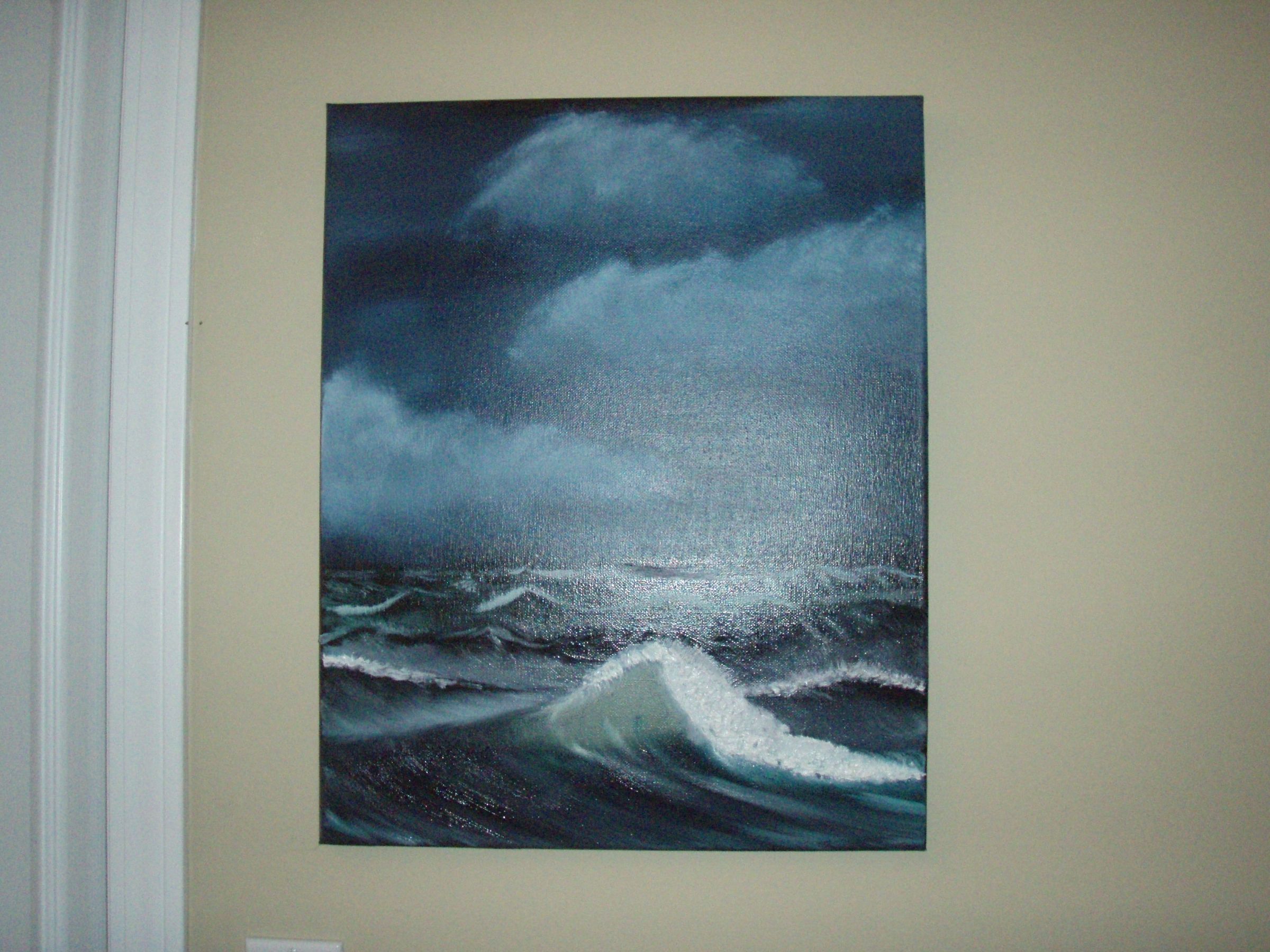 Ocean Storm Oil Painting