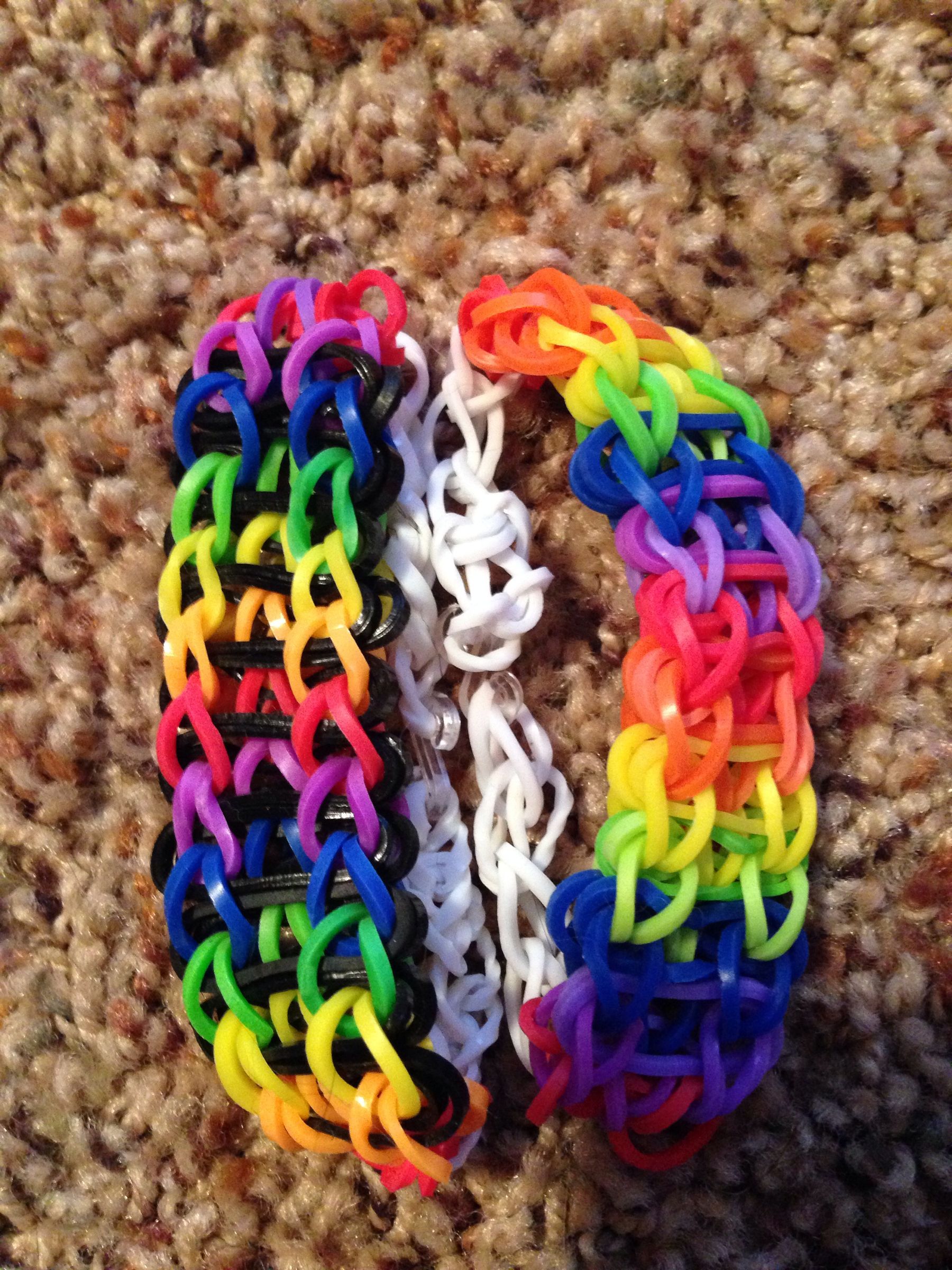 Triple Single Rainbow Loom Bracelet