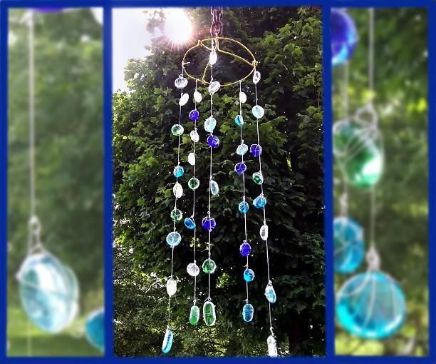 Glass Wind Chime - No Drilling