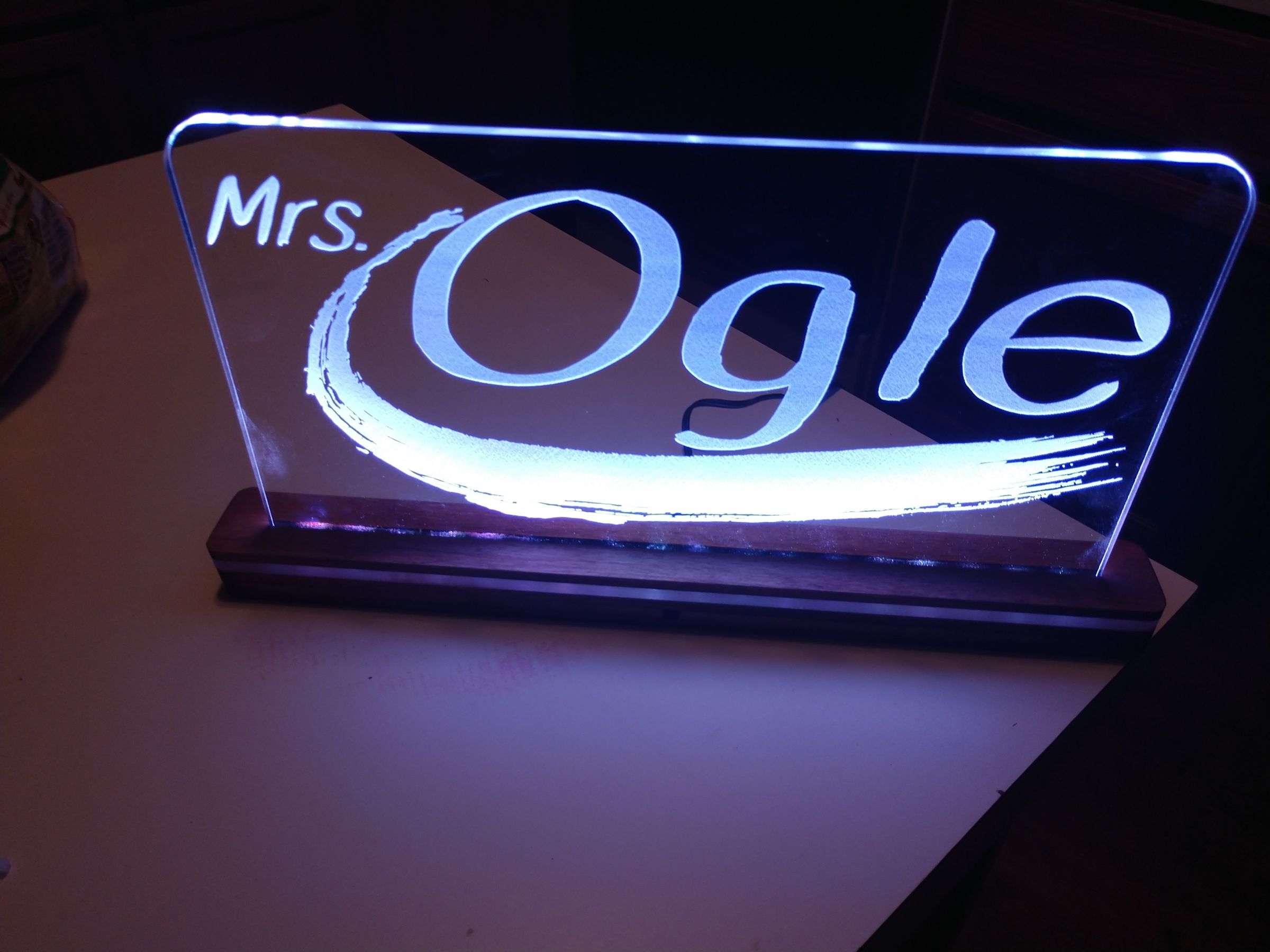 Laser Cut Edge Lit Acrylic With Base 13 Steps (with Pictures