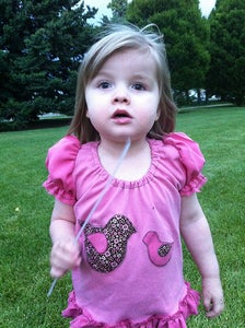 Ruffly Pink Applique Shirt