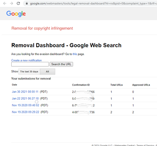 Google Copyright Removal