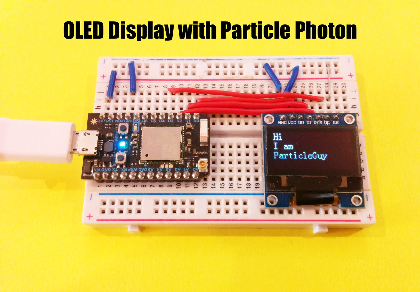 OLED Display (SPI) With Particle Photon