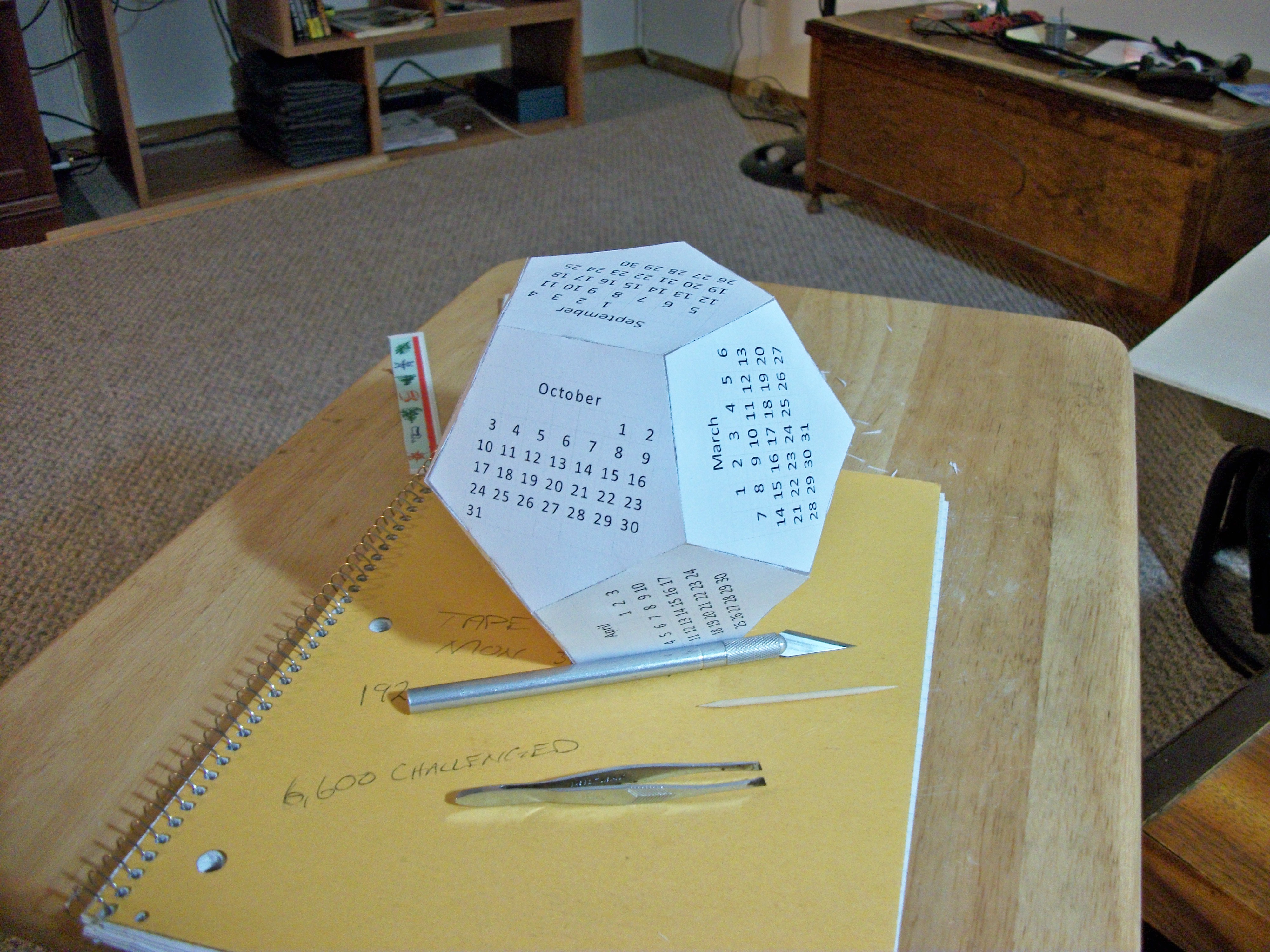 Dodecahedron Calendar