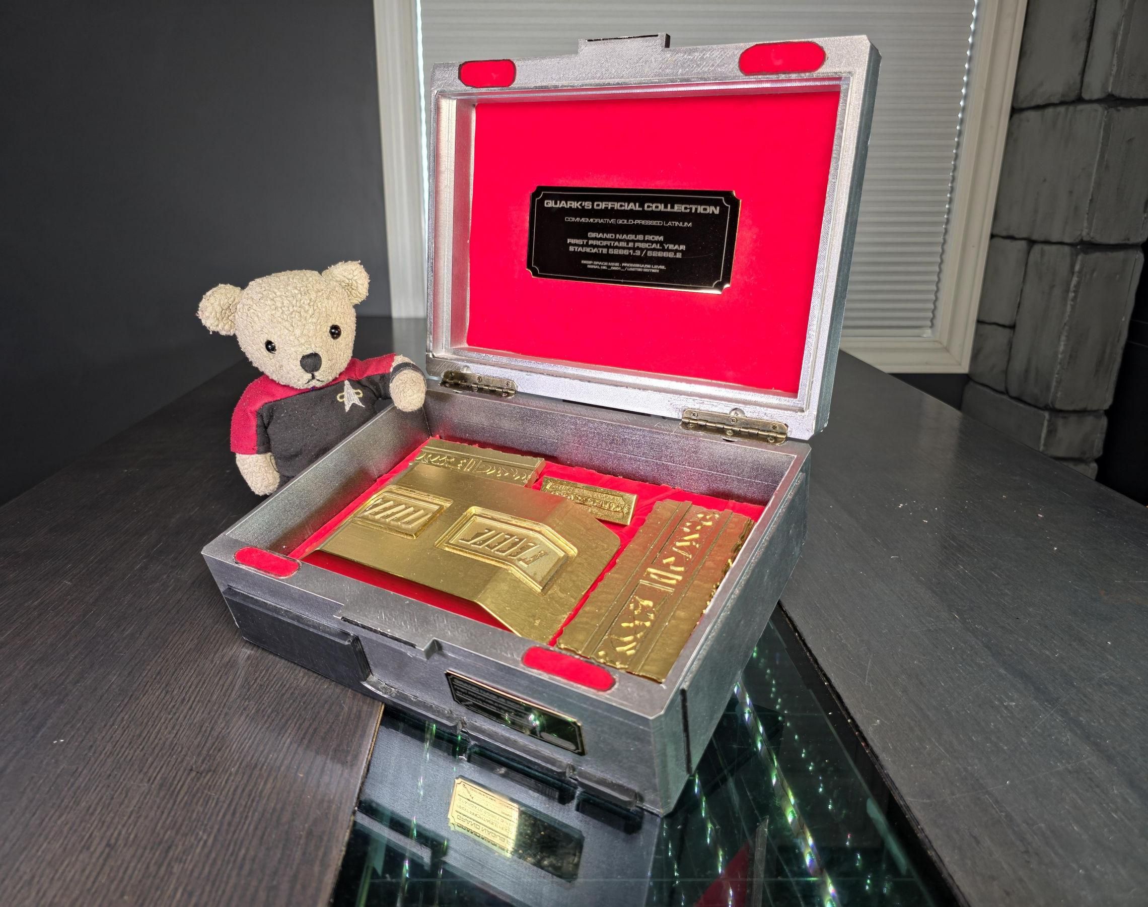 COMMEMORATIVE Gold-Pressed Latinum Display Box (Forged With Stop Motion)