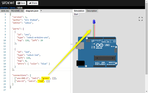 How to Simulate Arduino to Blink an LED Using Wokwi 2020 : 7 Steps ...
