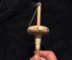 Learning How to Make Yarn With a DIY Drop Spindle!