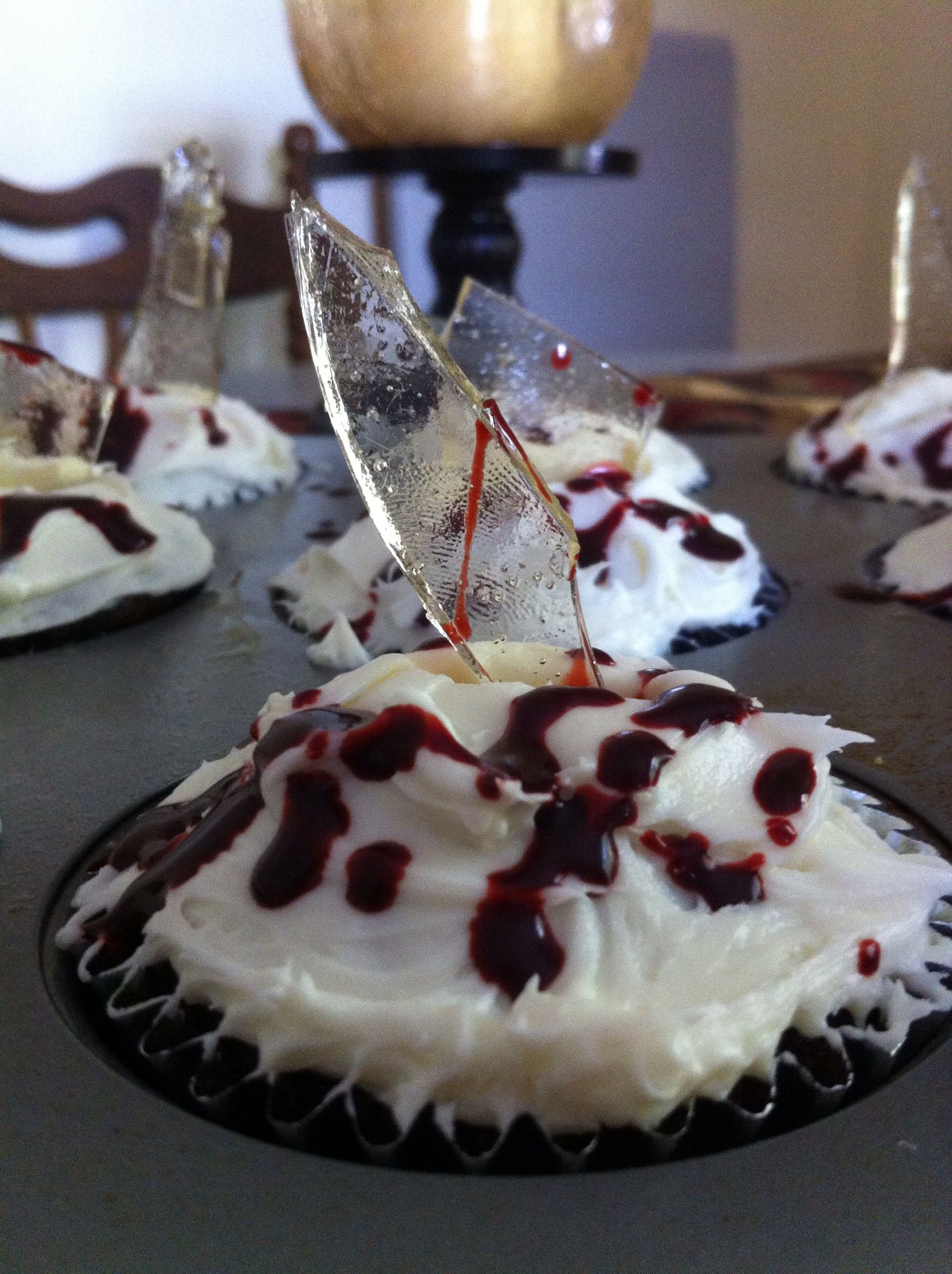 Halloween Glassy Cupcakes