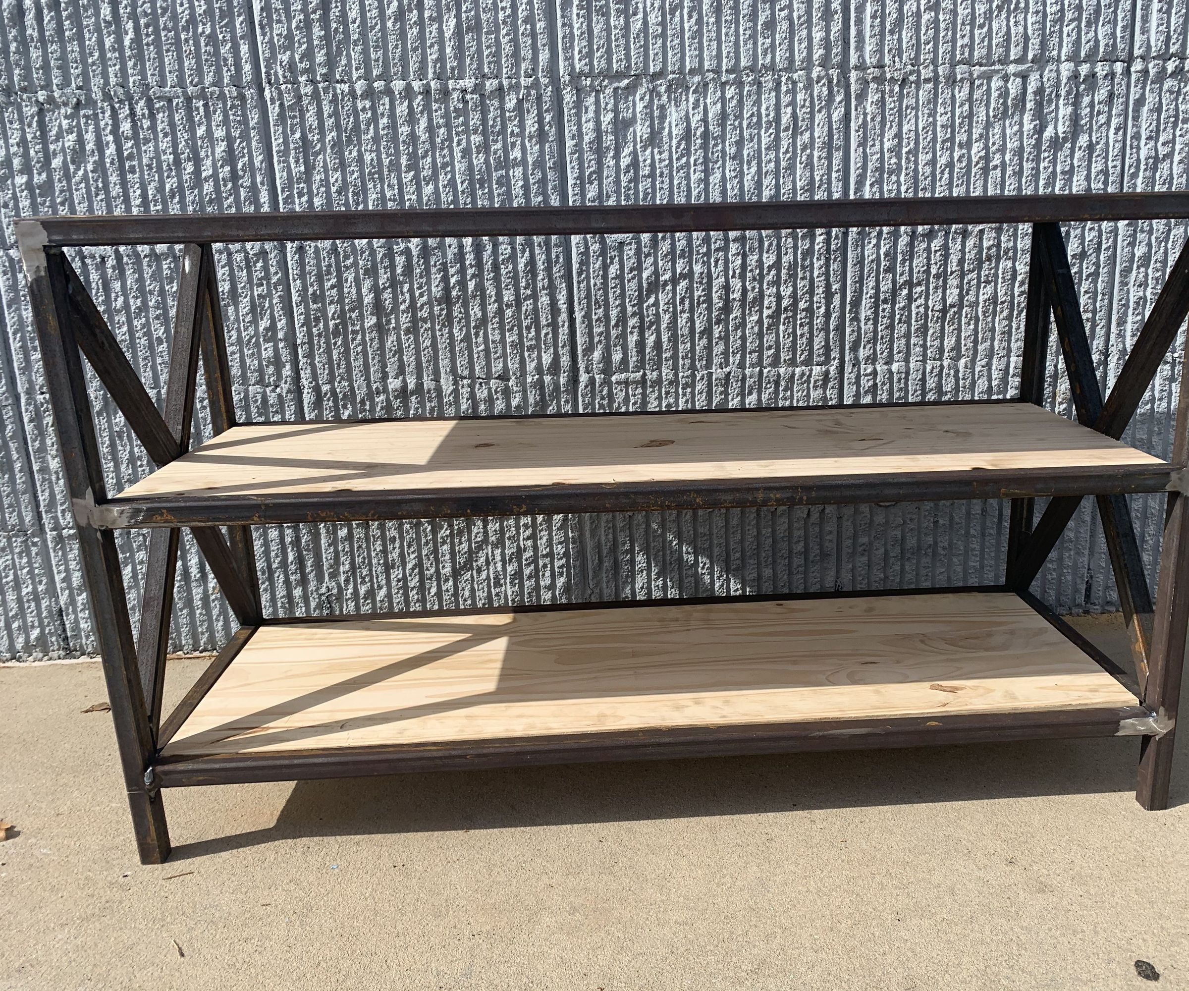 Metal and Wood Shelve