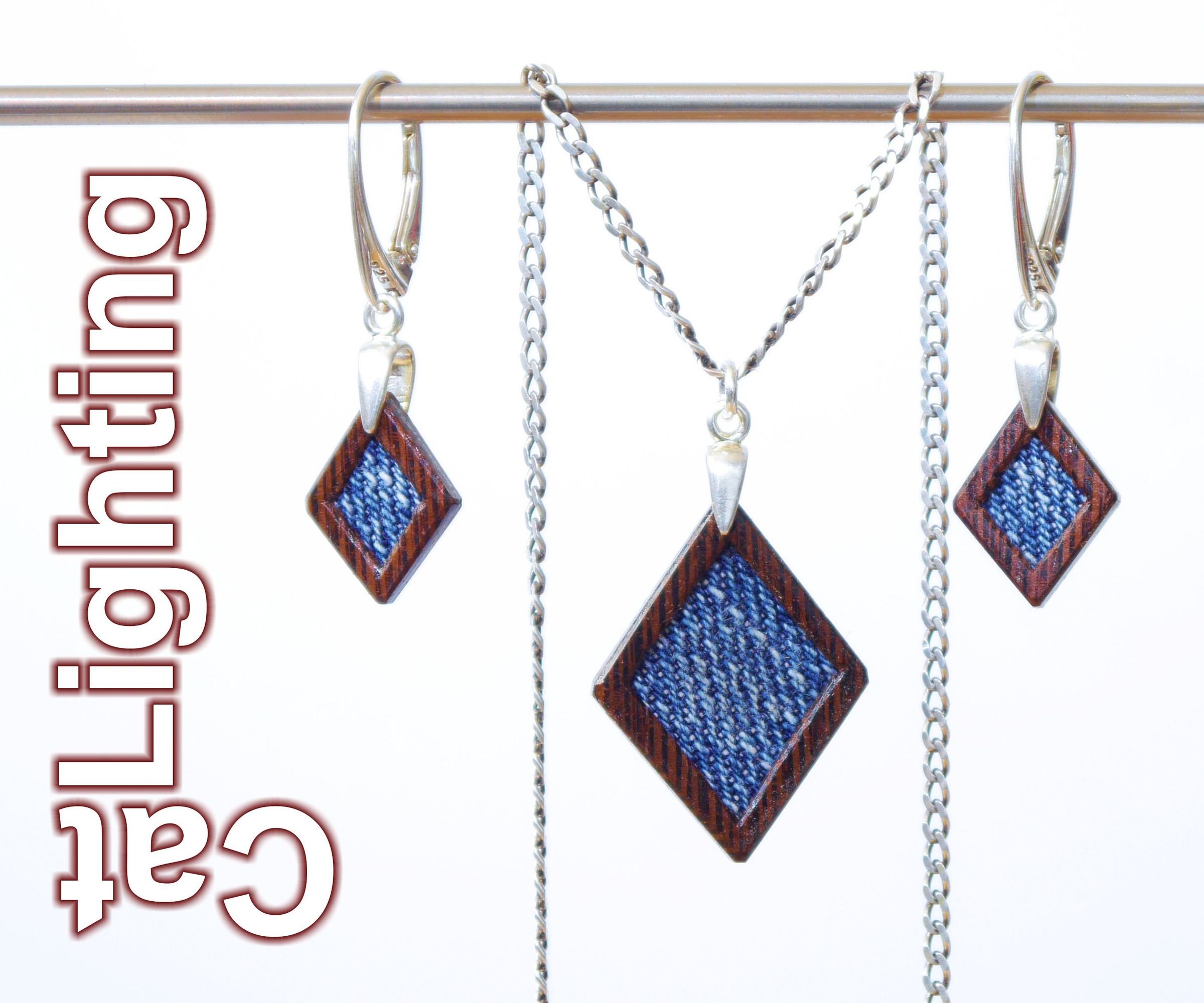 Old Jeans & Wood Jewelry.