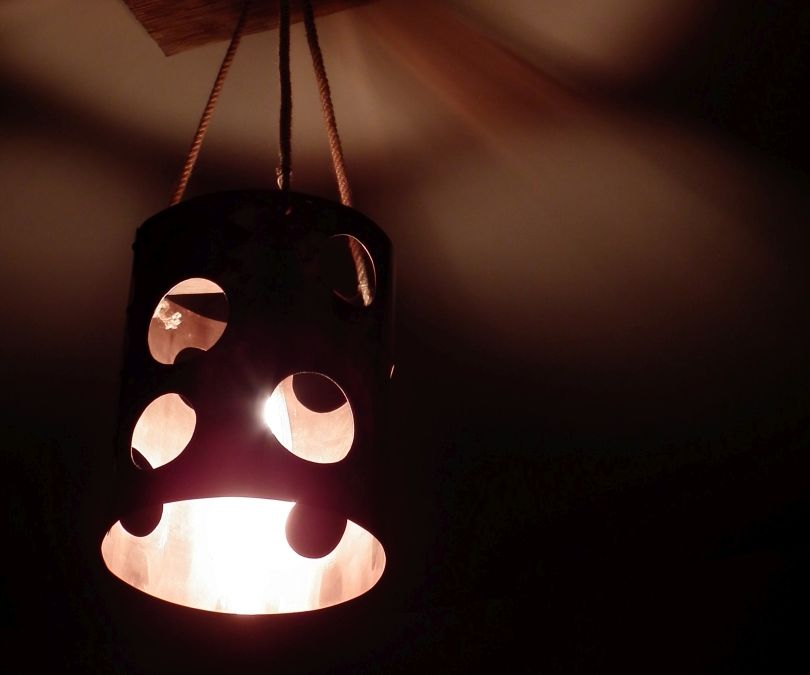 Copper Lamp With Edison Bulb