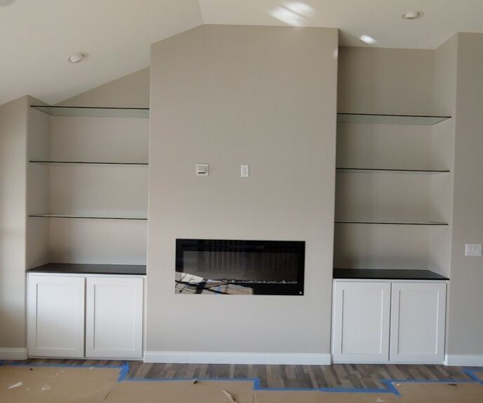 Flush TV Hutch & Shelves