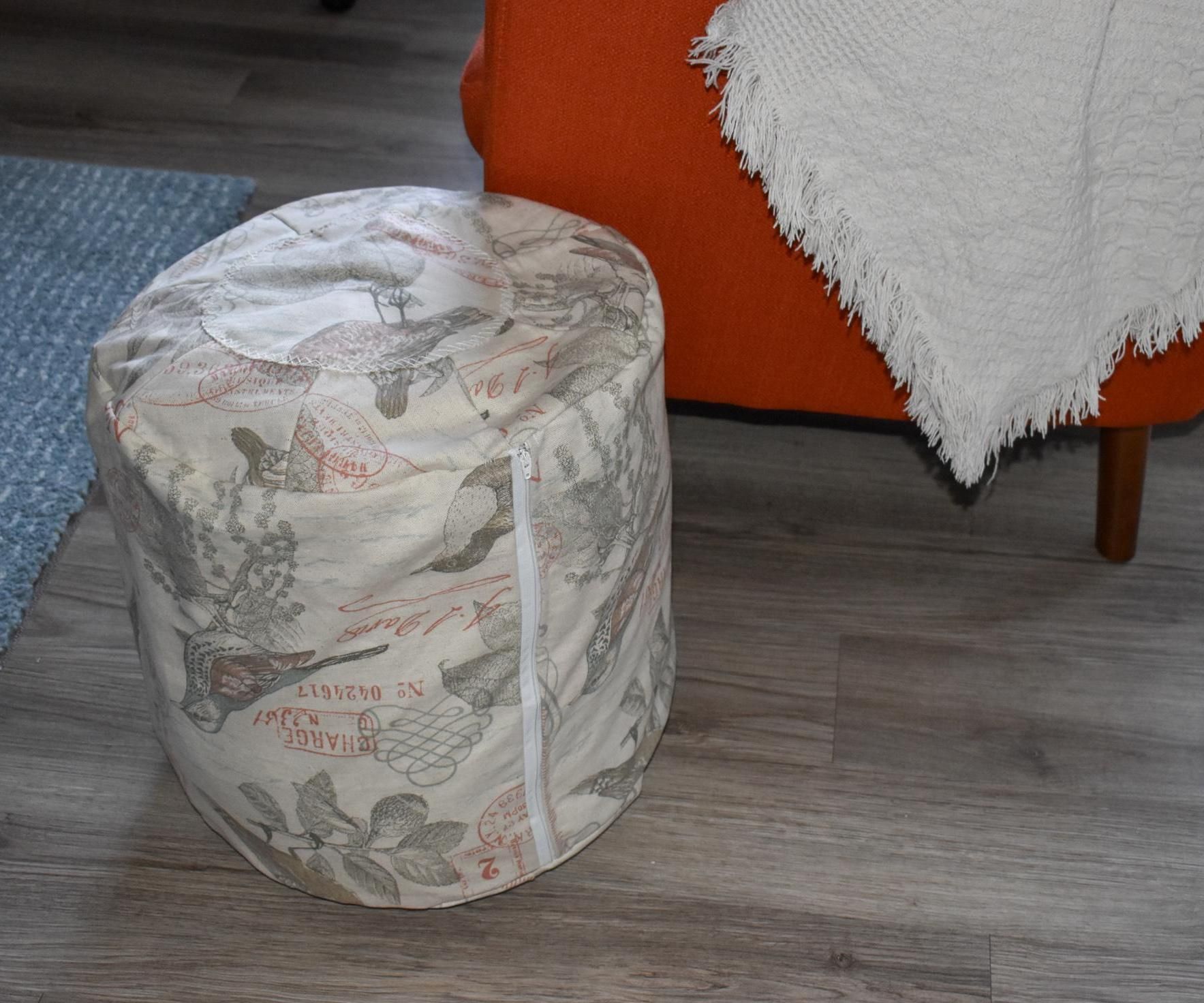 Zippable Pouffe and Cover