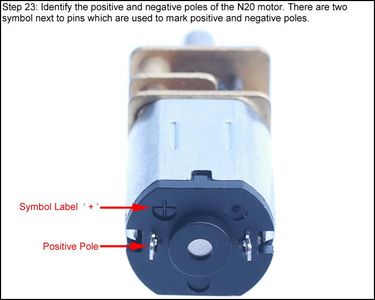 Identify the Positive and Negative Poles of the N20 Motor