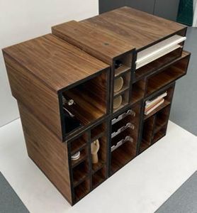 Modular Cabinet With Electronics and Wine Modules