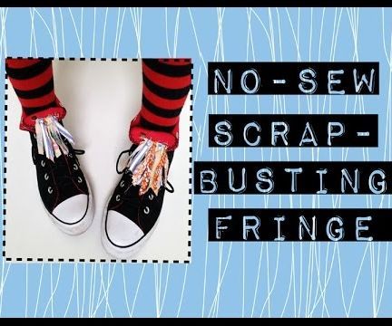 No Sew DIY Upcycled Scrappy Fringe Pins 