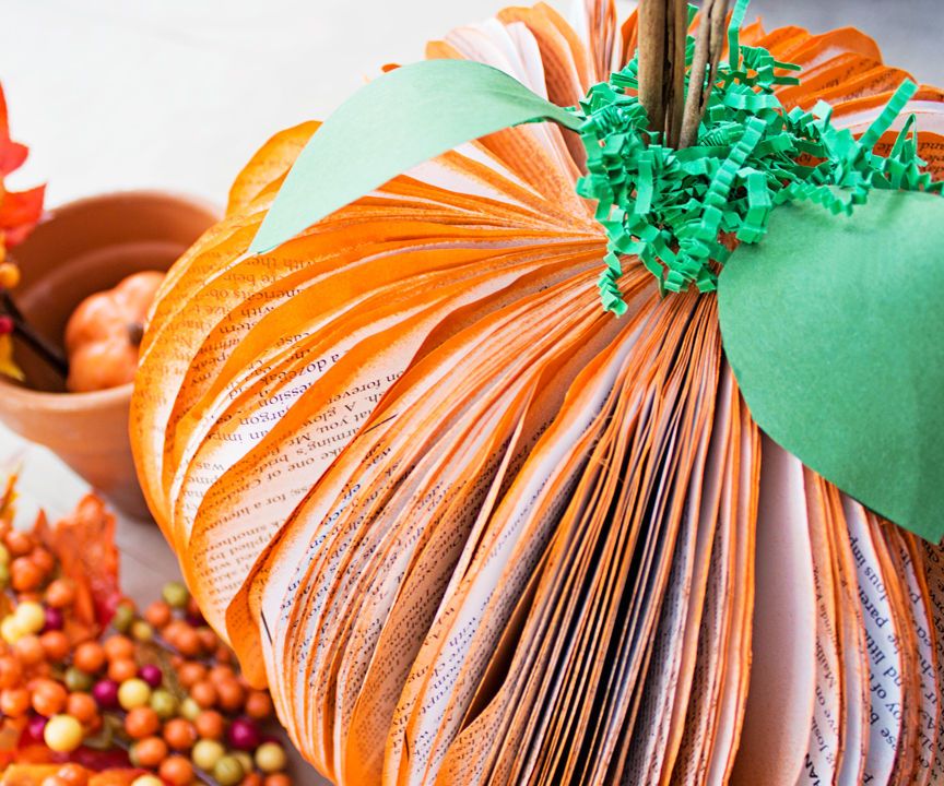 How to Make a Book Pumpkin