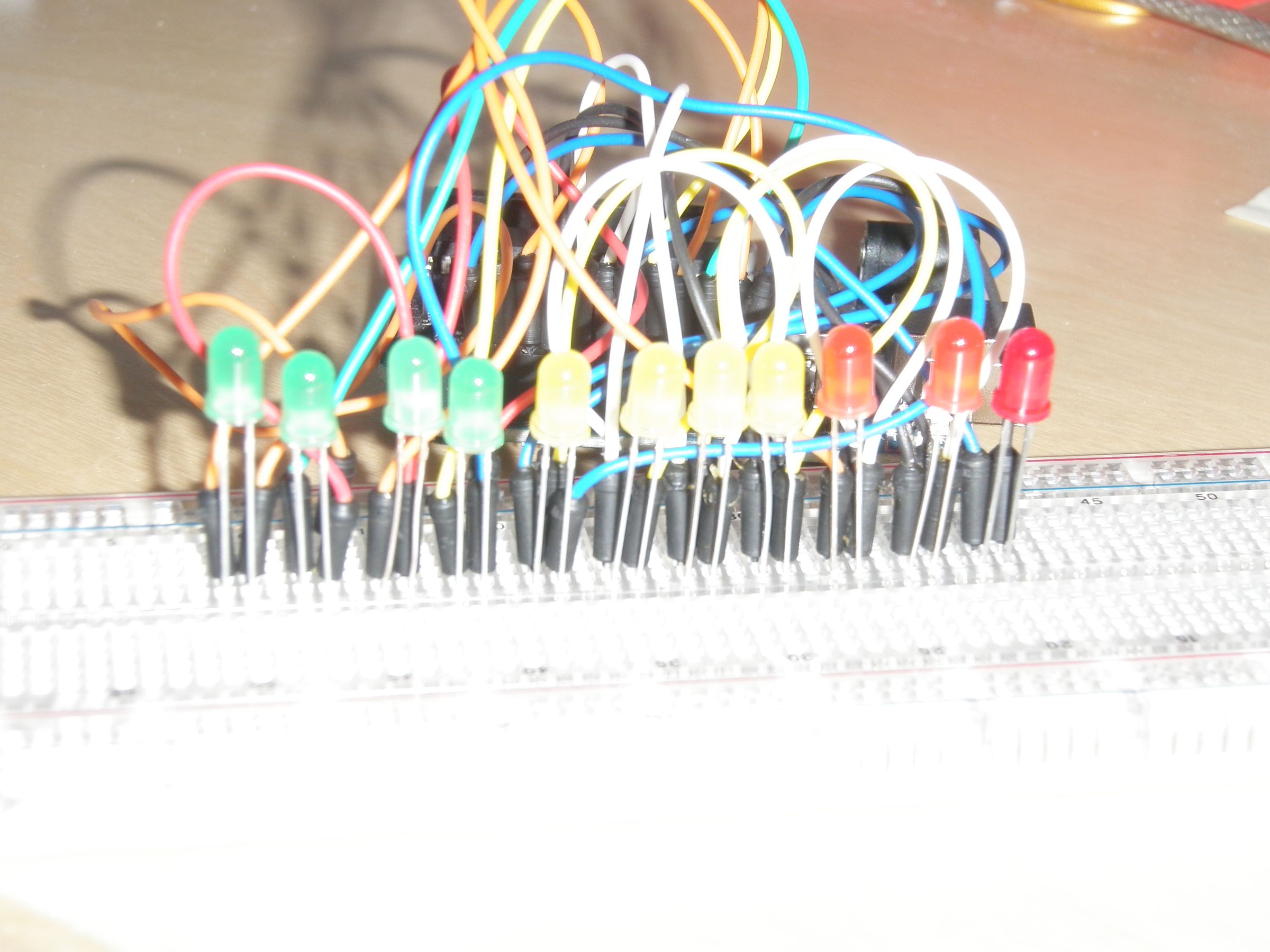 Bouncing Multicolored LED Line