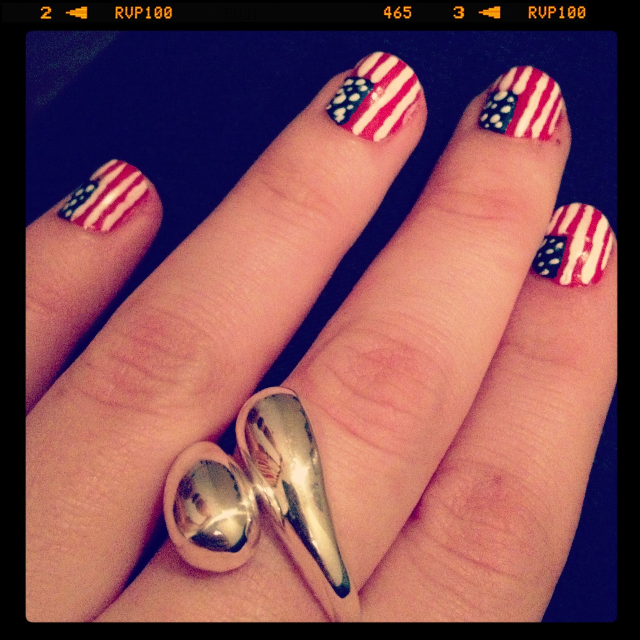 USA Flag Nail Polish