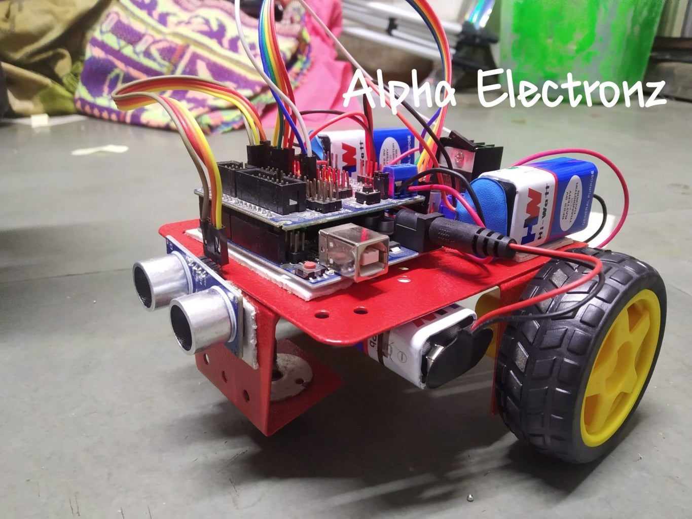 Obstacle Avoiding Bot Using Ultrasonic Sensor and Arduino : 5 Steps ...
