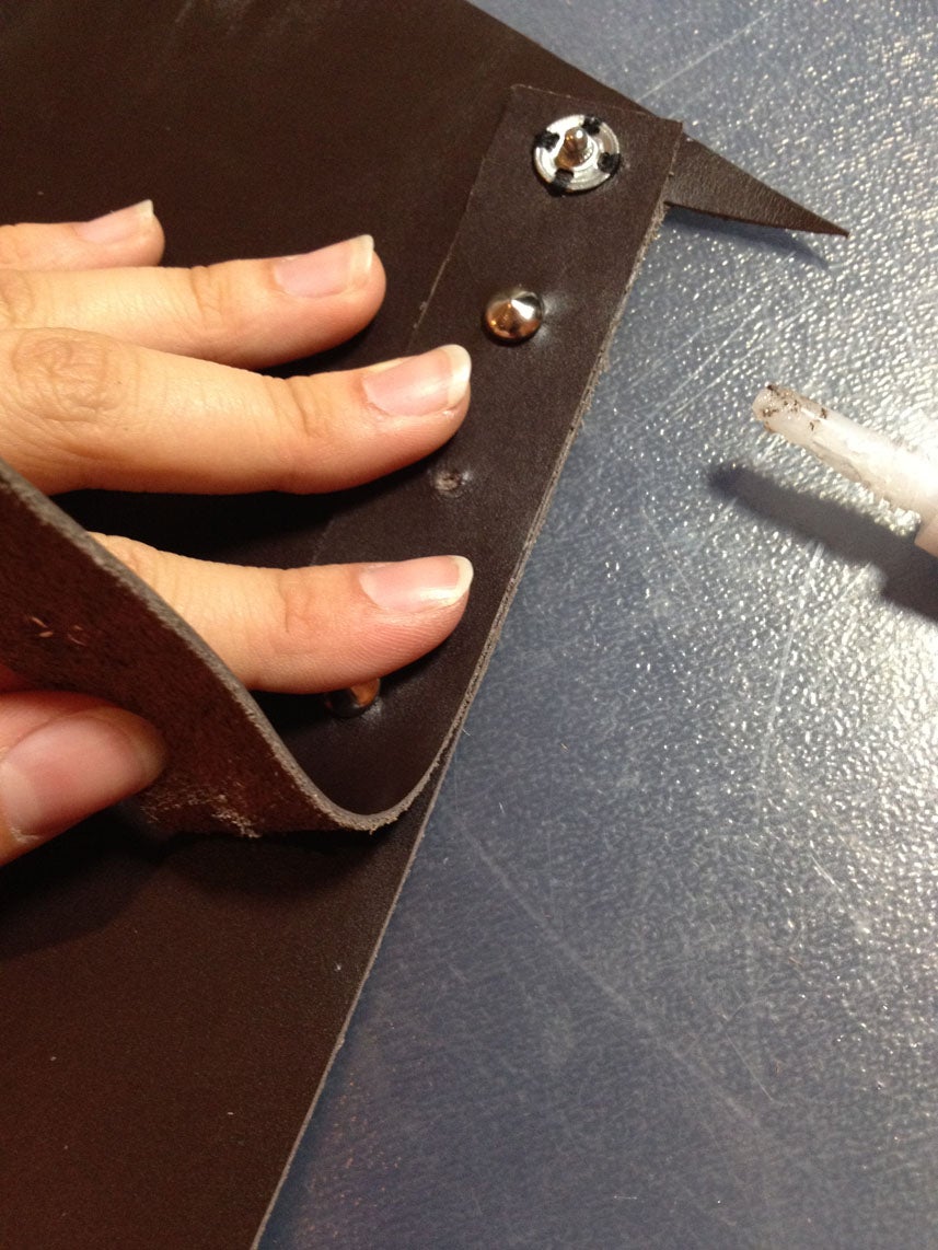 Glue the Leather Strip on Another Piece of Leather