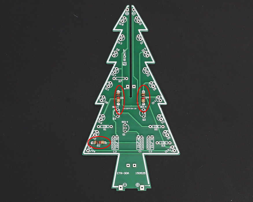 DIY 3D Christmas Tree Kit With RGB Flashing LEDs : 9 Steps (with ...