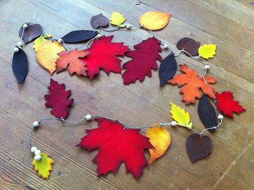 Felt Leaf Garland