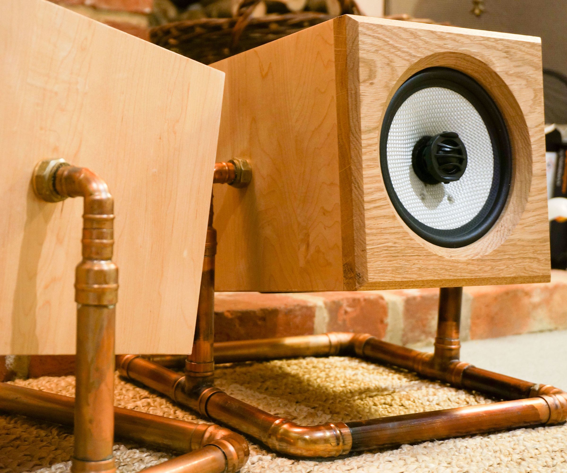 Copper Tube and Wood HIFI Speakers Build With CNC