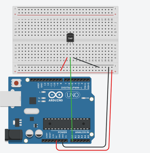 Connect the TMP36 / Brancher Le TMP36