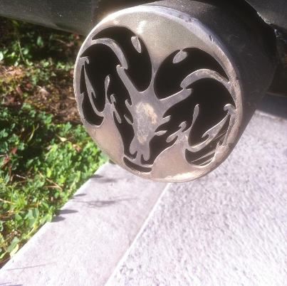 DODGE MAGNUM EXHAUST TIPS FOR SHOW RACE CAR DONE ON WATERJET/ASPIRE/MACH3