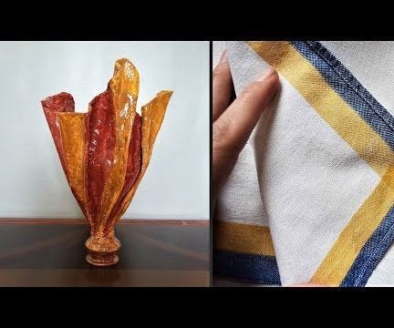 How to Make Vase From Cloth|Plastic Bottle Vase|Plaster of Paris Vase 