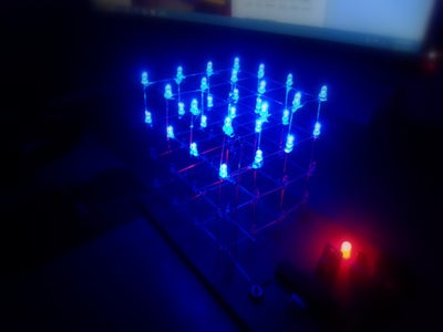 Simple LED Cube 4x With Arduino/328p