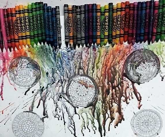 Art With Melted Crayons 