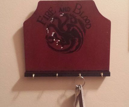 GOT Fire and Blood Keychain Holder