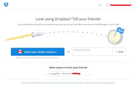 Find Your Dropbox Referral Link
