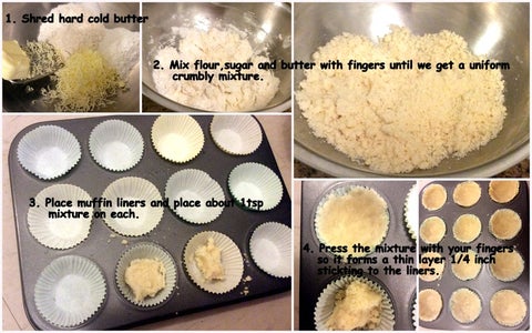 Eggless Raspberry Tartlet Preparation Steps: